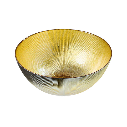 Golden Glass Serving Bowl 28cm