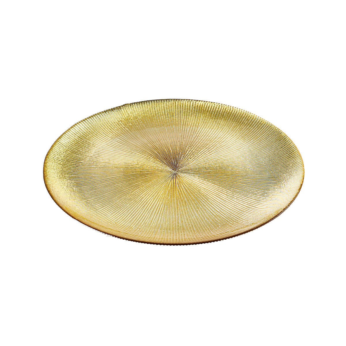 Golden Glass Platter 33cm