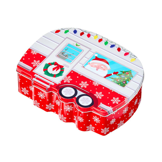 Christmas Tin Santa Caravan/Car