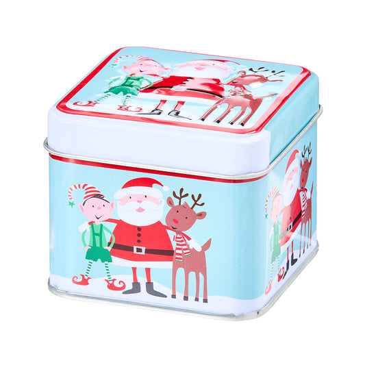 Christmas Tin Embossed Small