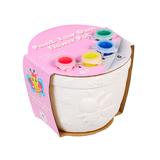 Paint Your Own Bee Flower Pot