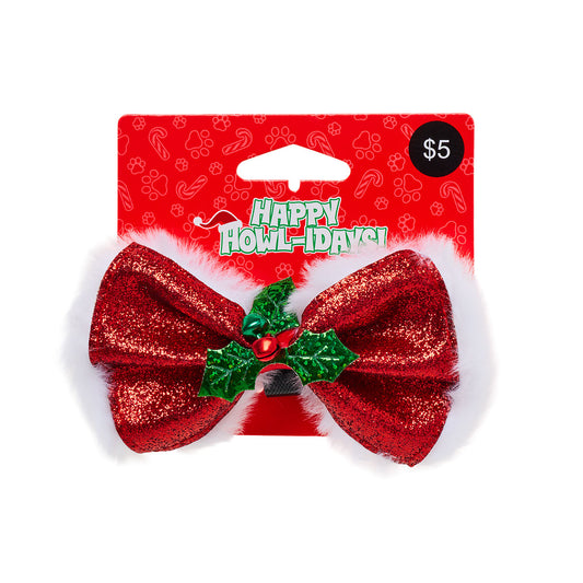 Christmas Pet Bow Mistletoe