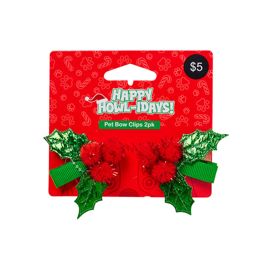 Christmas Pet Clip Mistletoe 2pk