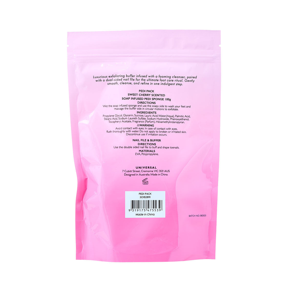 2pc Infused Sponge & Buffer Pedi Pack