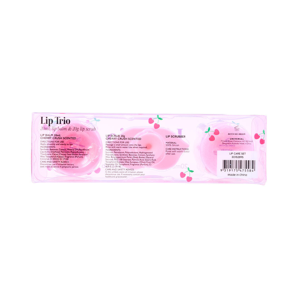 3pc Lip Care Set Cherry
