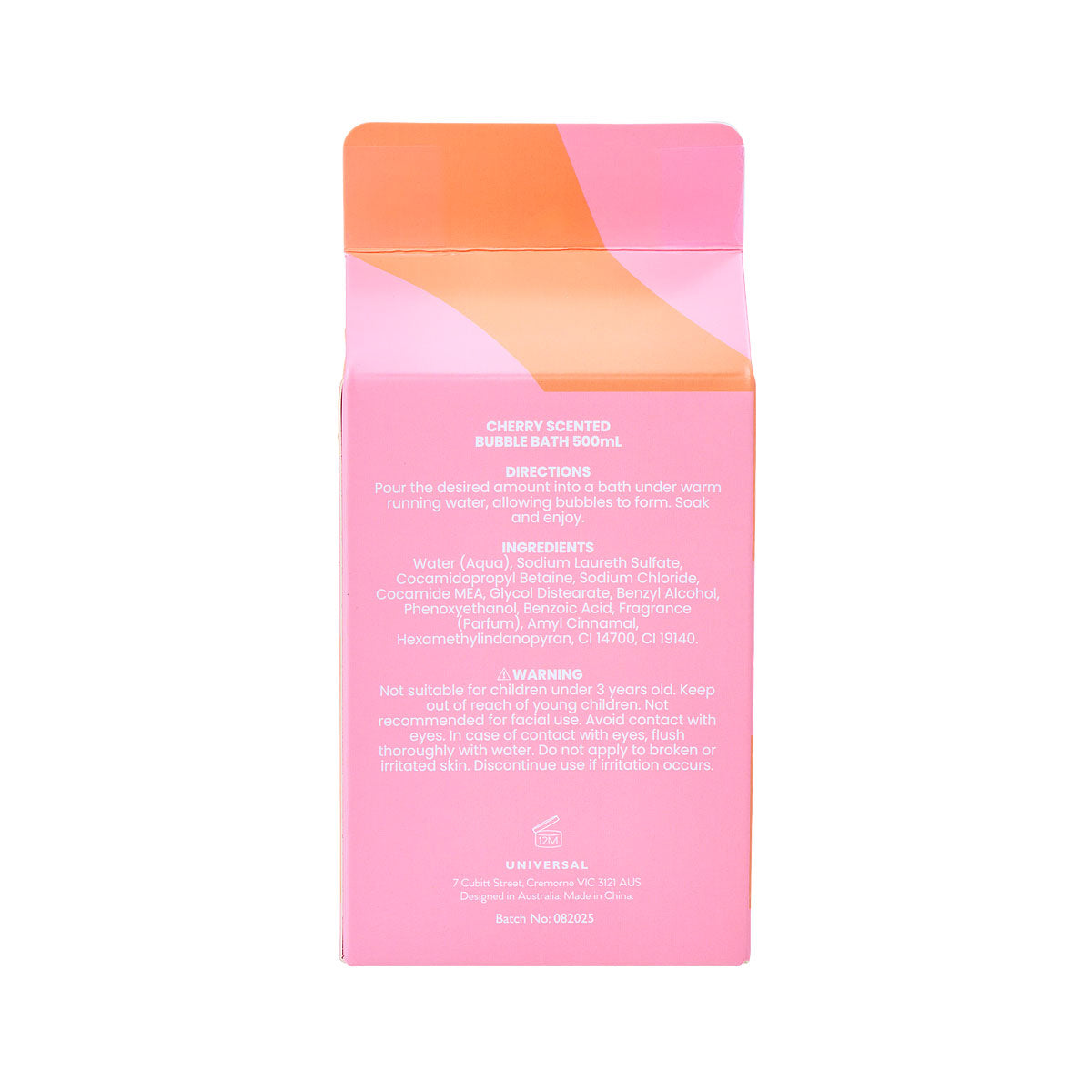 Bubble Bath Milk Carton