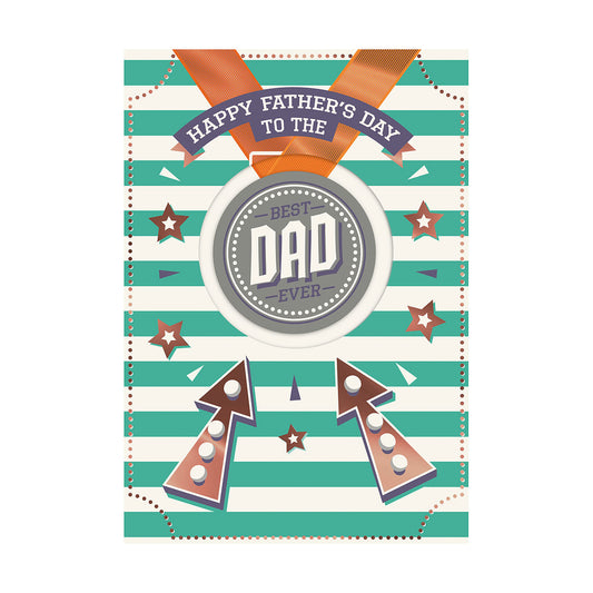 Father's Day Card Dad Best Dad Medal