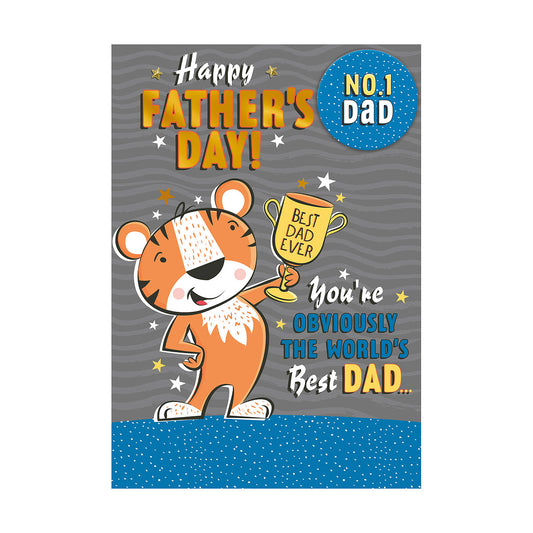 Father's Day Card Dad No 1 Tiger