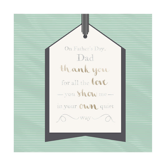 Father's Day Card Dad Thank You Plaque