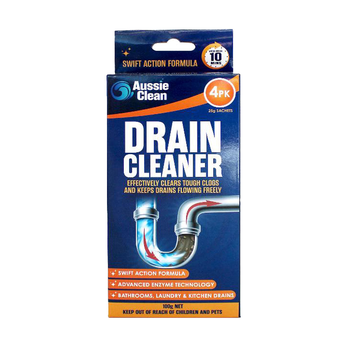 Aussie Clean Drain Cleaner 25g 4pk