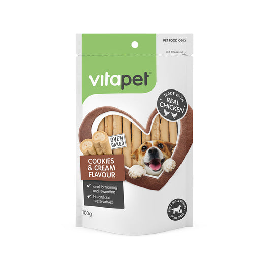 Vitapet Cookies & Cream Sticks With Chicken 100g