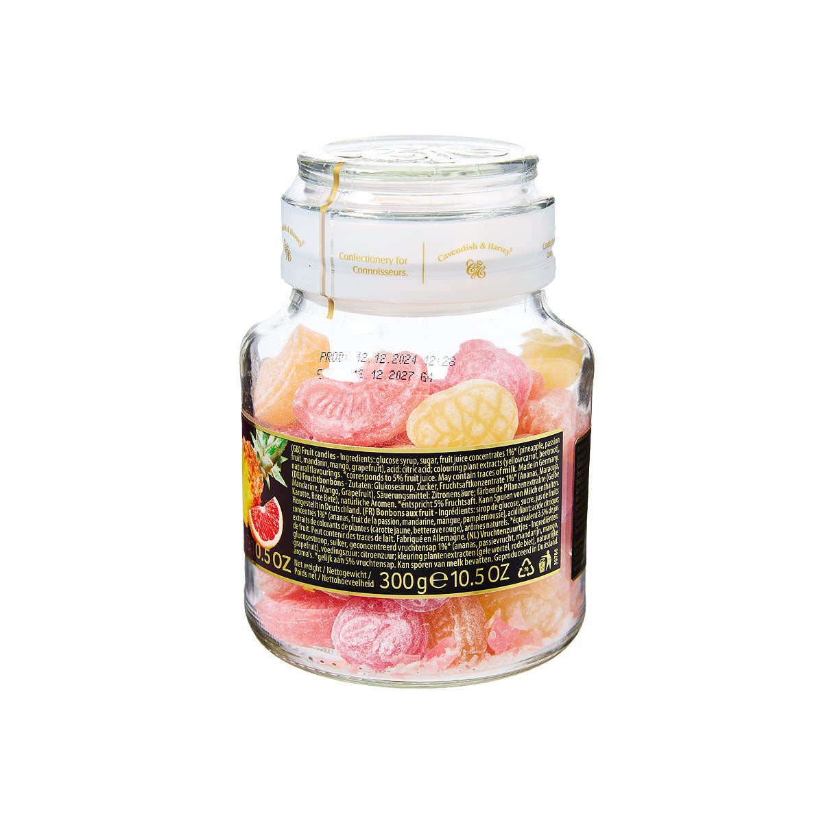 Cavendish & Harvey Glass jar Tropical 300g