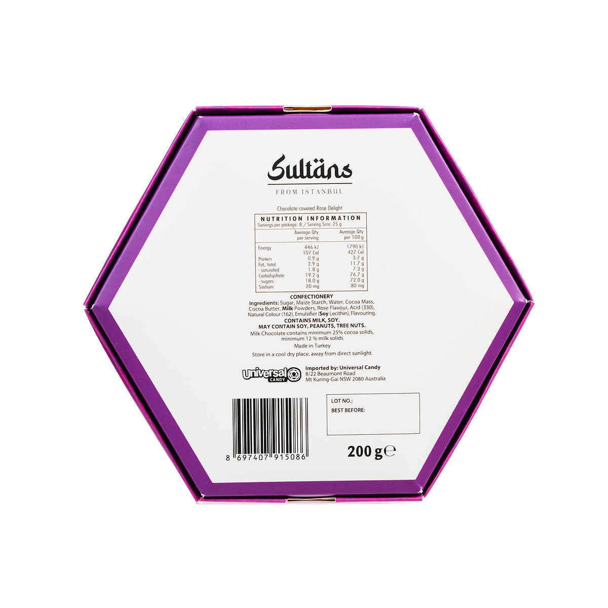 Chocolate Coated Turkish Delights 200g