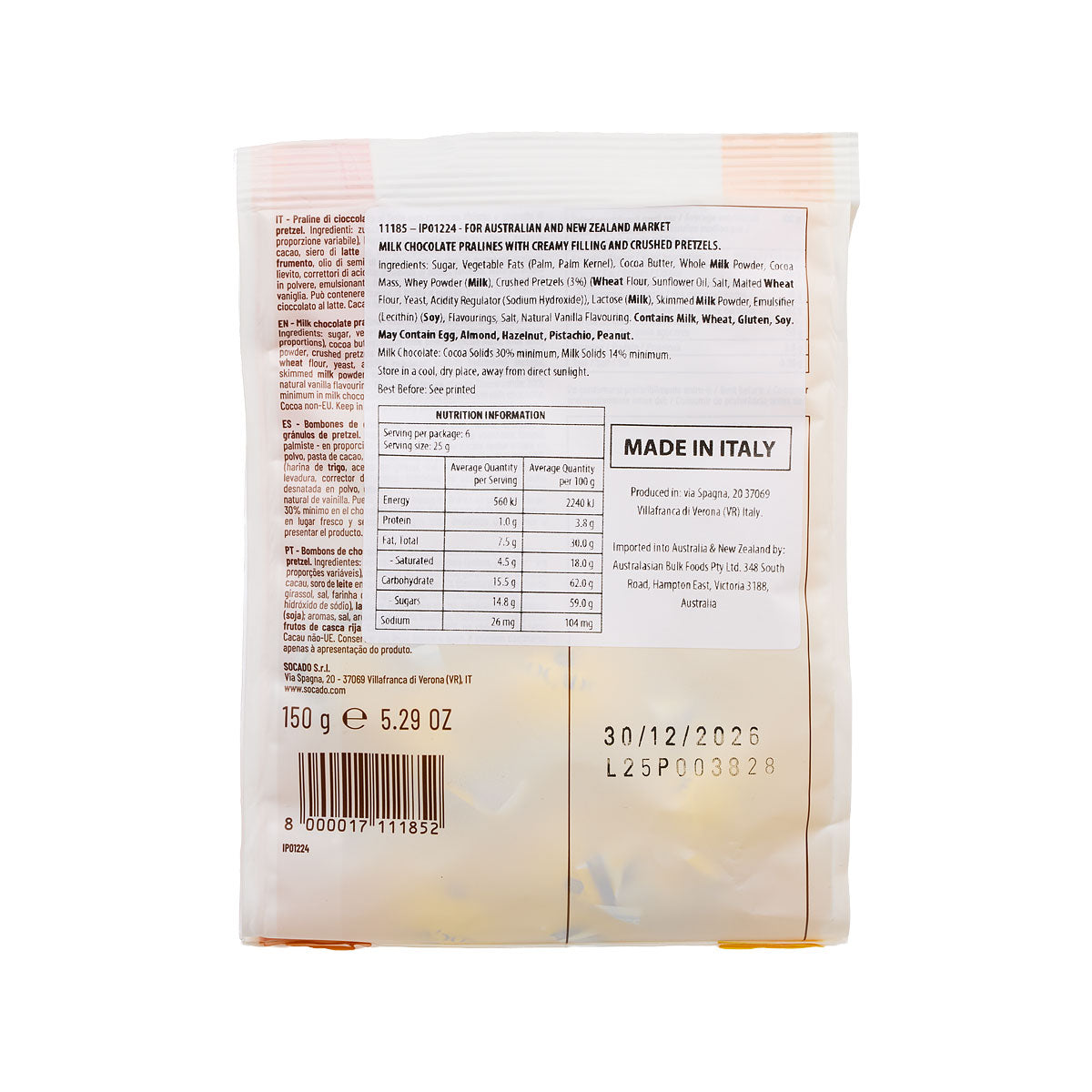 Socado Italian Pleasures 150g Assorted