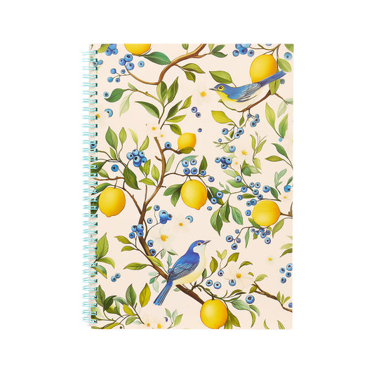 A4 Notebook Birds & Lemons 160pg