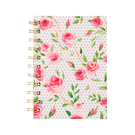 A6 Notebook Polka Dots & Roses 160pg