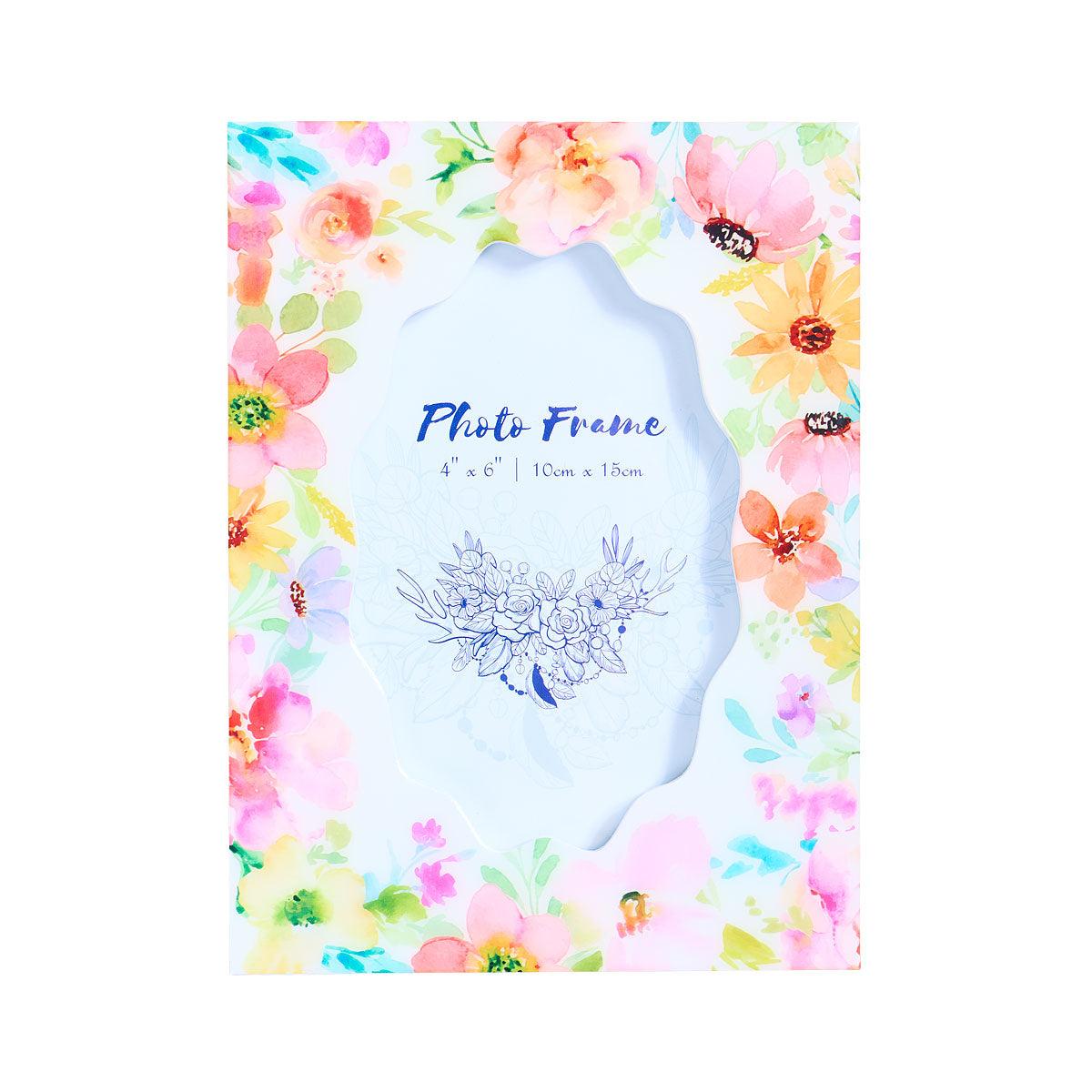 Lacquer Floral Print Photo Frame 4"X6"