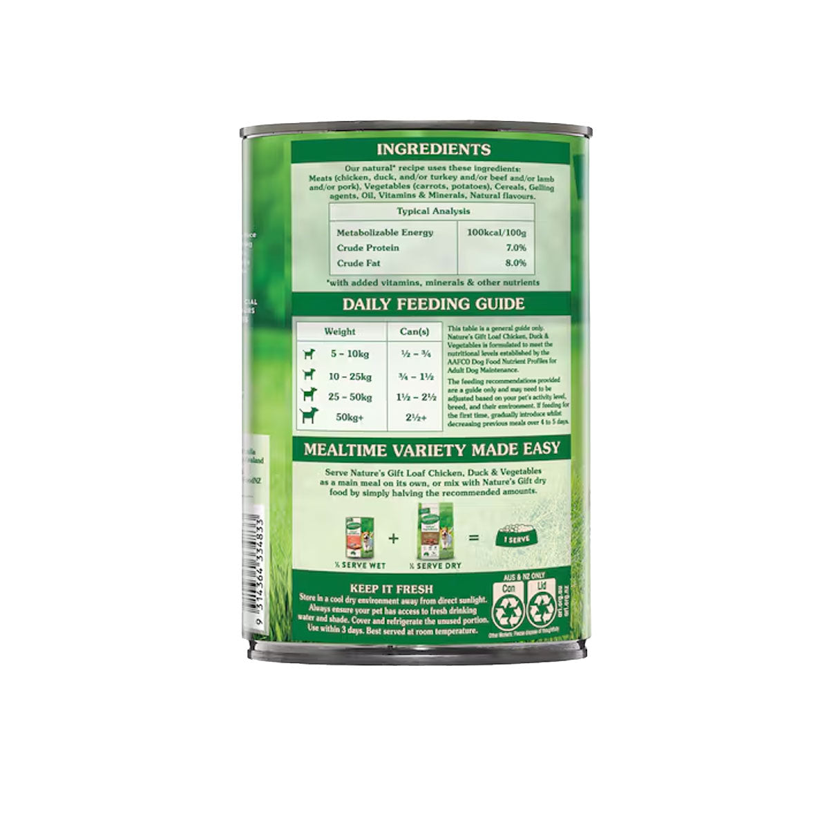 Nature's Gift Chicken Duck Veg 700g