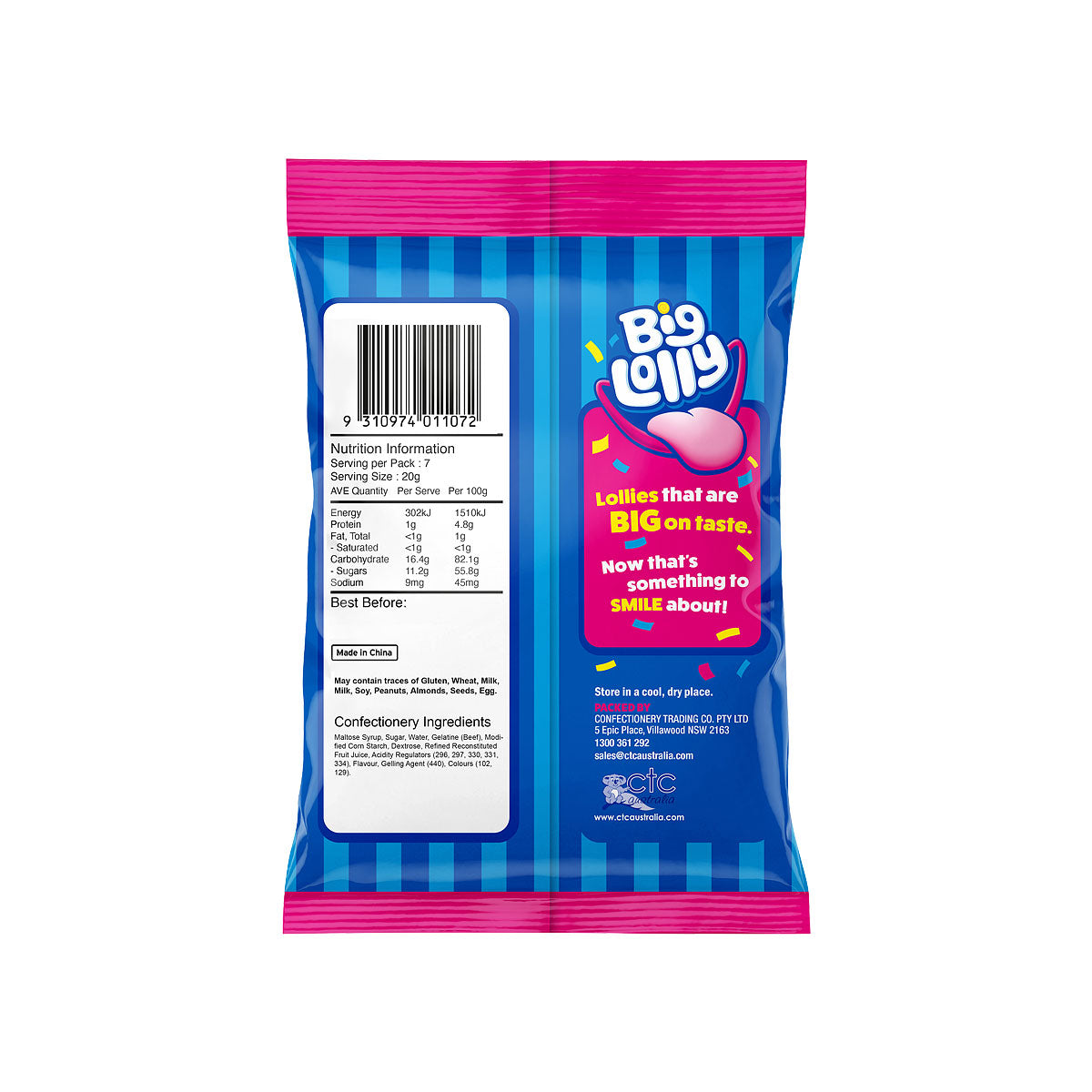 Big Lolly Fizzy Ears 140g