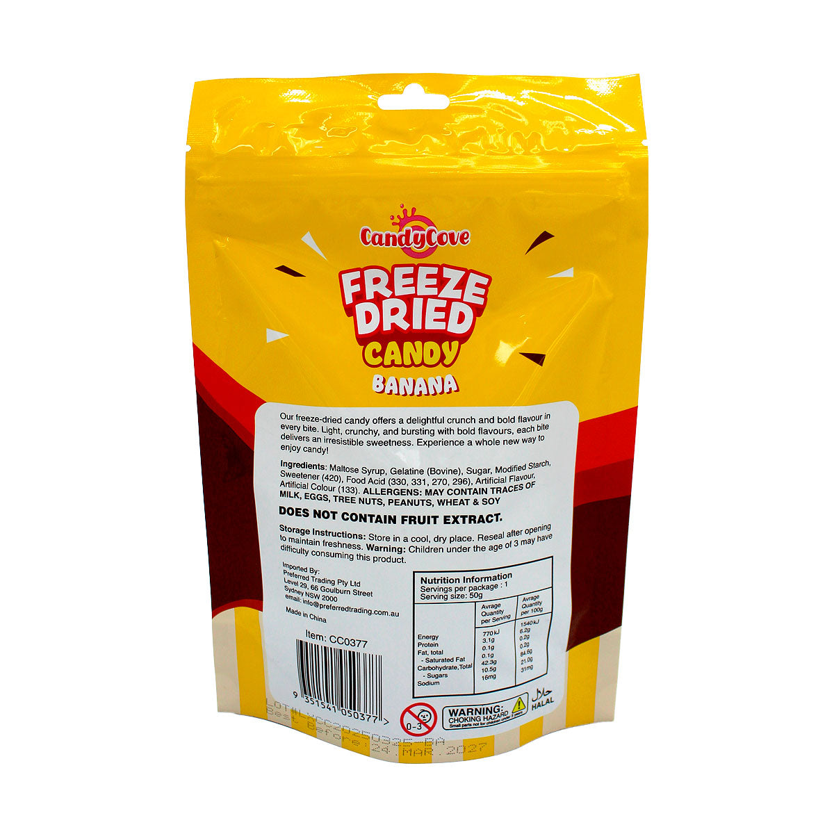 CandyCove Freeze Dried Candy Banana 50g