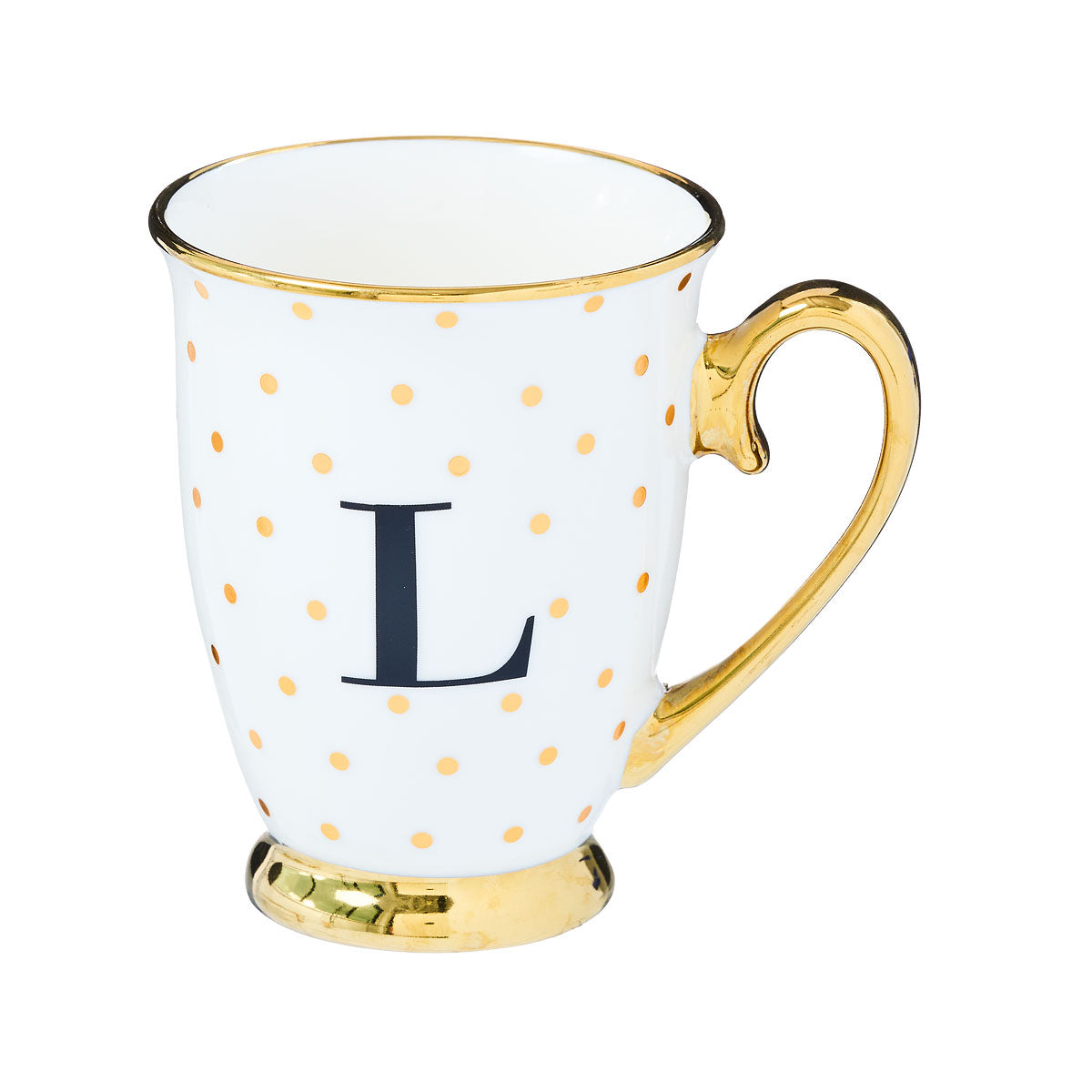 Mug Gold Polka Monogram S/C/L
