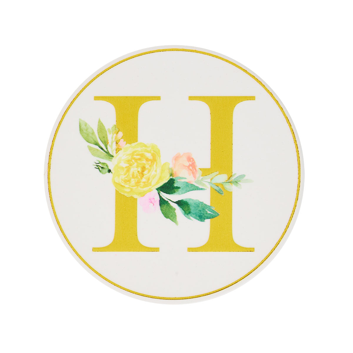 Round Monogram Coaster RBTPVNGH