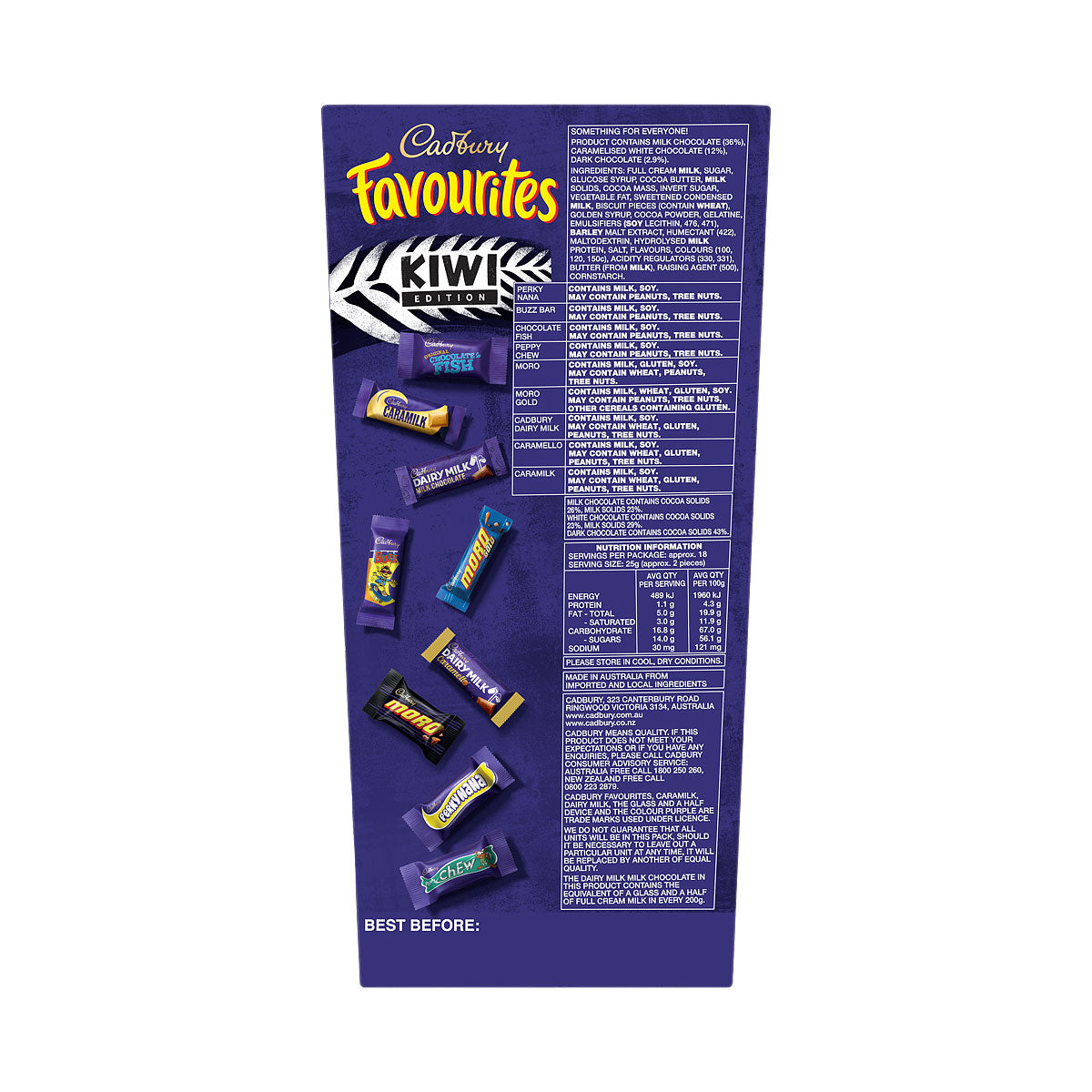 Cadbury Kiwi Favourites 470g