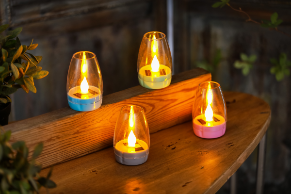 Solar Colourful Table Candle Light Assorted