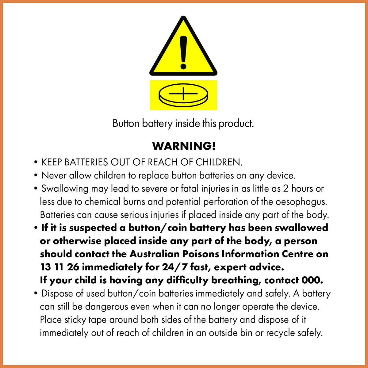 Polaroid Litium Button Cell Battery 6pk