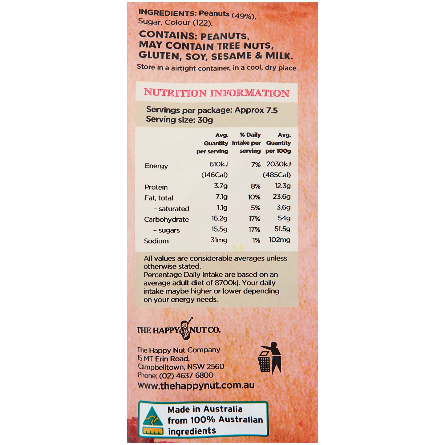 Snack Stacks Candied Peanuts 225g