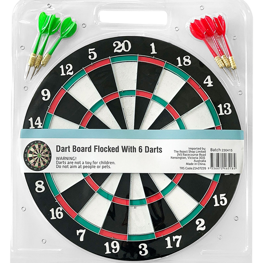 Dart Board With 6 Darts