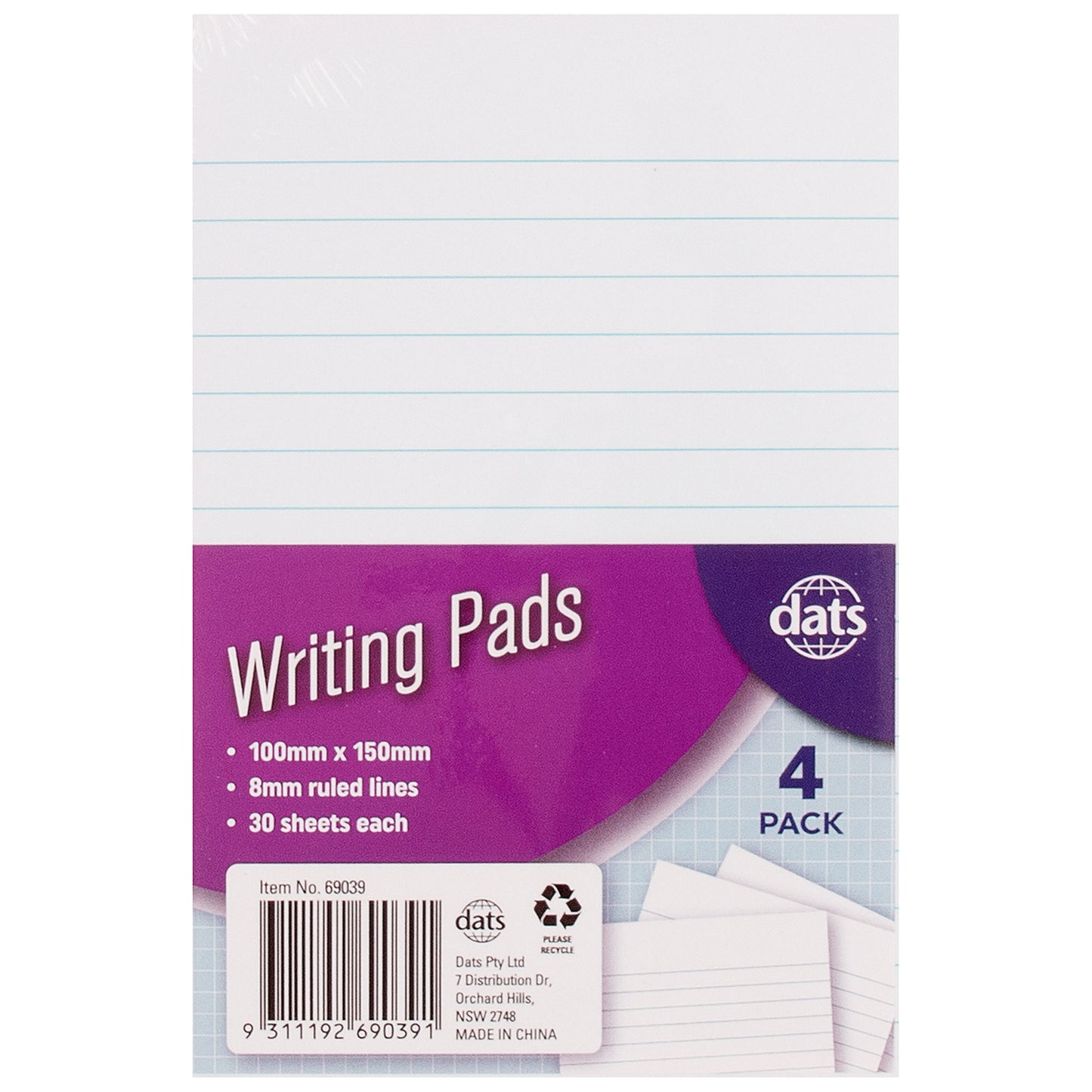 Ruled Notebook 15x10cm