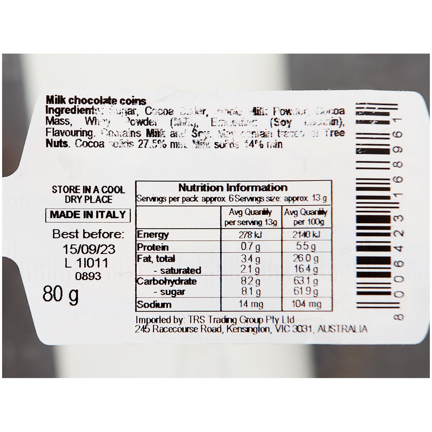 Sorini Chocolate Gold Coins 80g