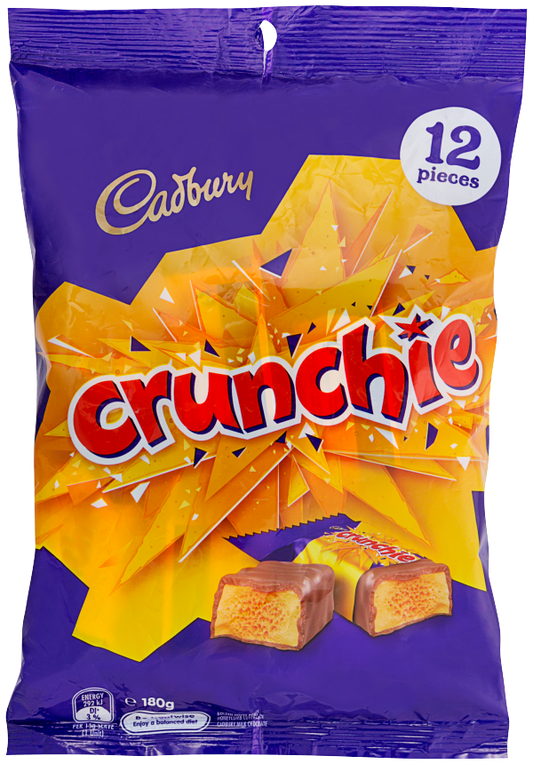 Cadbury Crunchie Chocolate Sharepack 180g 12PK