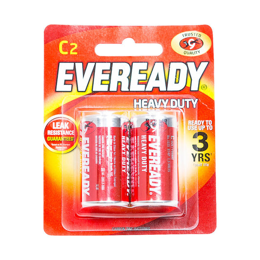 Eveready C Super Heavy Duty Batteries 2pk