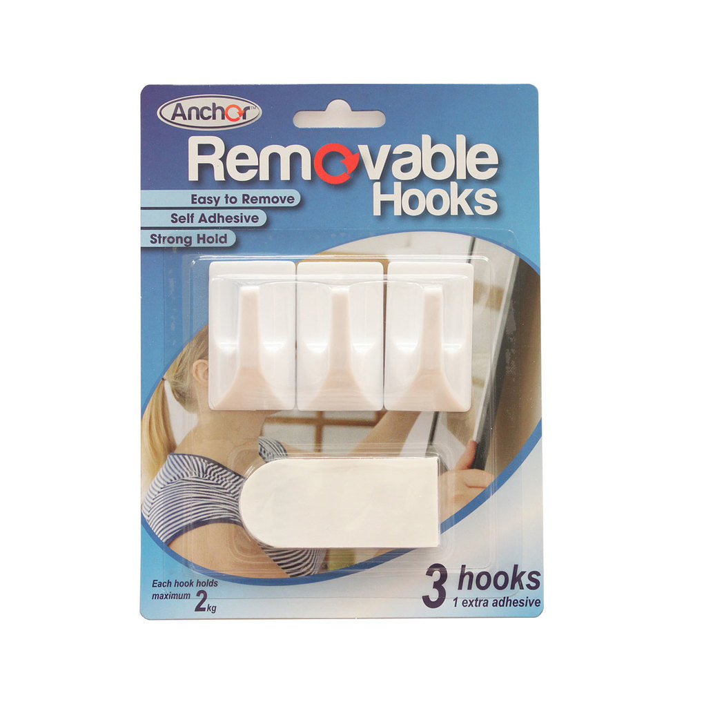 Removable Hooks Medium 3pk
