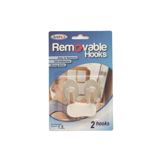 Removable Metal Hooks 2pk
