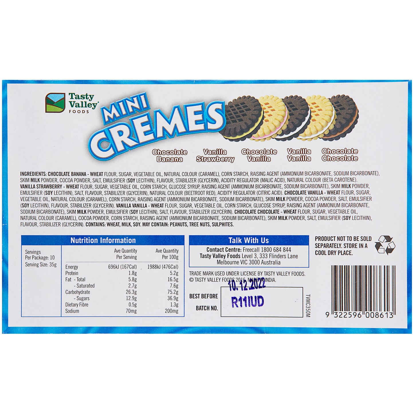 Minees Sandwich Cookies 350g