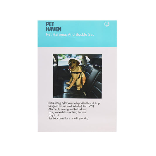 Pet Harness & Buckle Set for Car