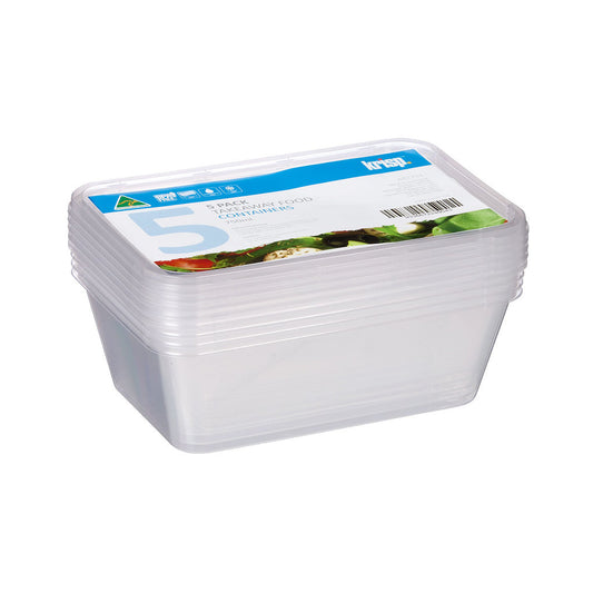 Meal Prep Food Storage 750mL 5pk