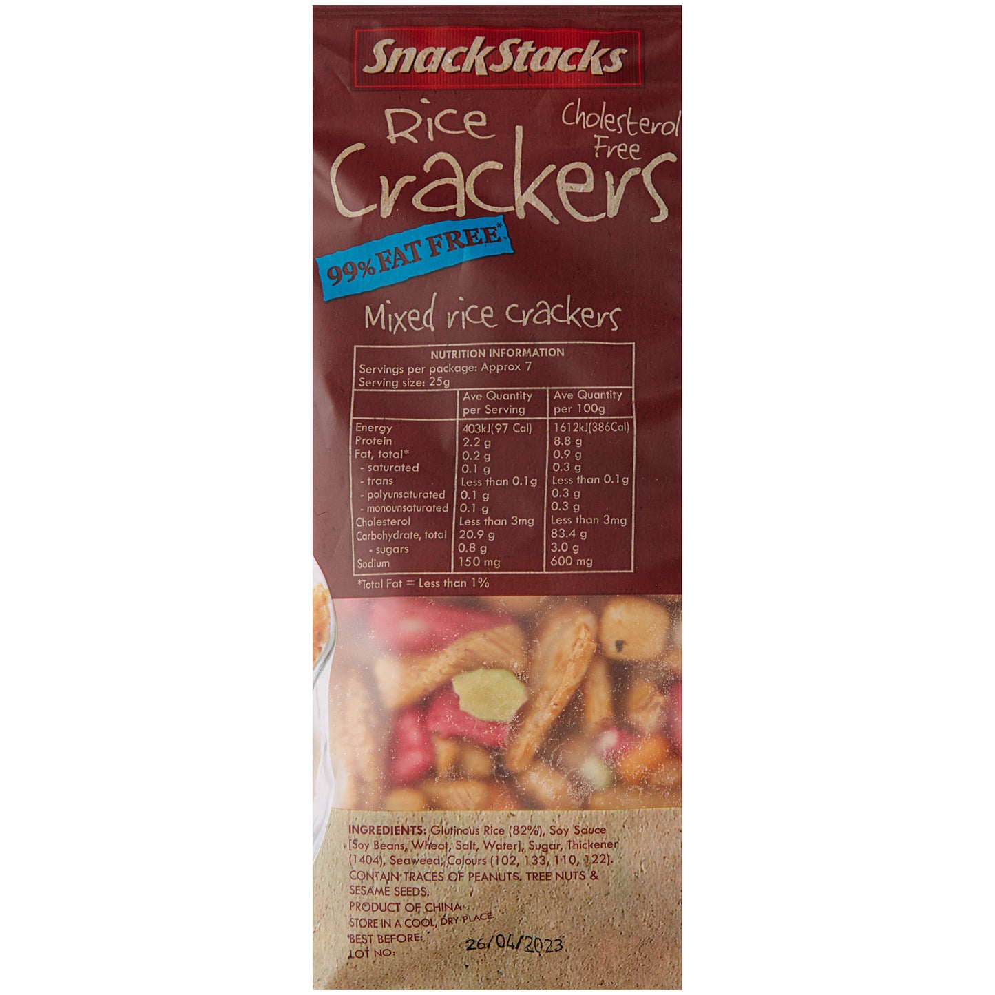 Snack Stacks Mixed Rice Crackers 200g