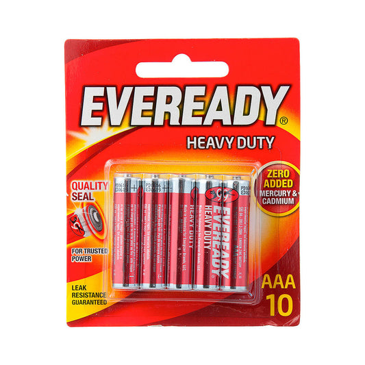 Eveready Heavy Duty AAA Batteries 10pk