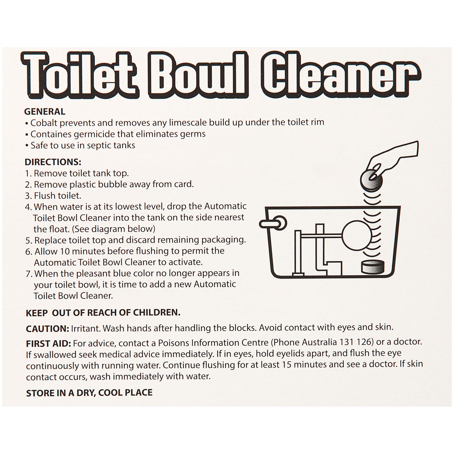 Cobalt In-Cistern Toilet Bowl Cleaner & Deodoriser 50g 4pk