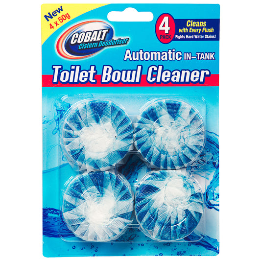 Cobalt In-Cistern Toilet Bowl Cleaner & Deodoriser 50g 4pk