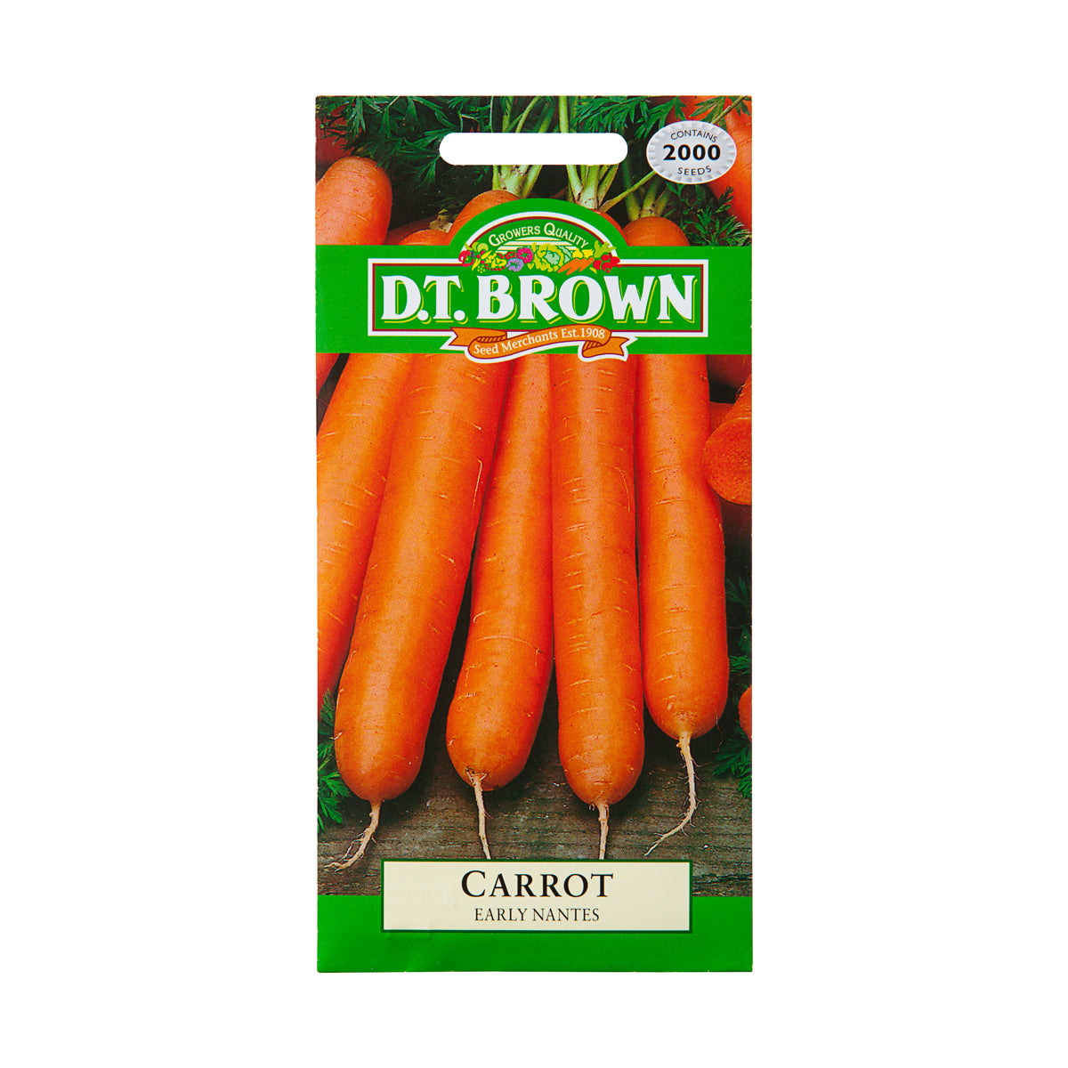 Dt Brown Early Nantes Carrot Seeds 2000pc
