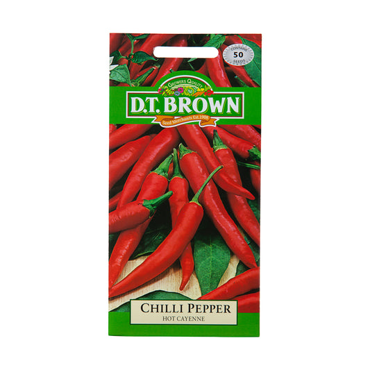 Dt Brown Hot Cayenne Chilli Pepper Seeds 50pc