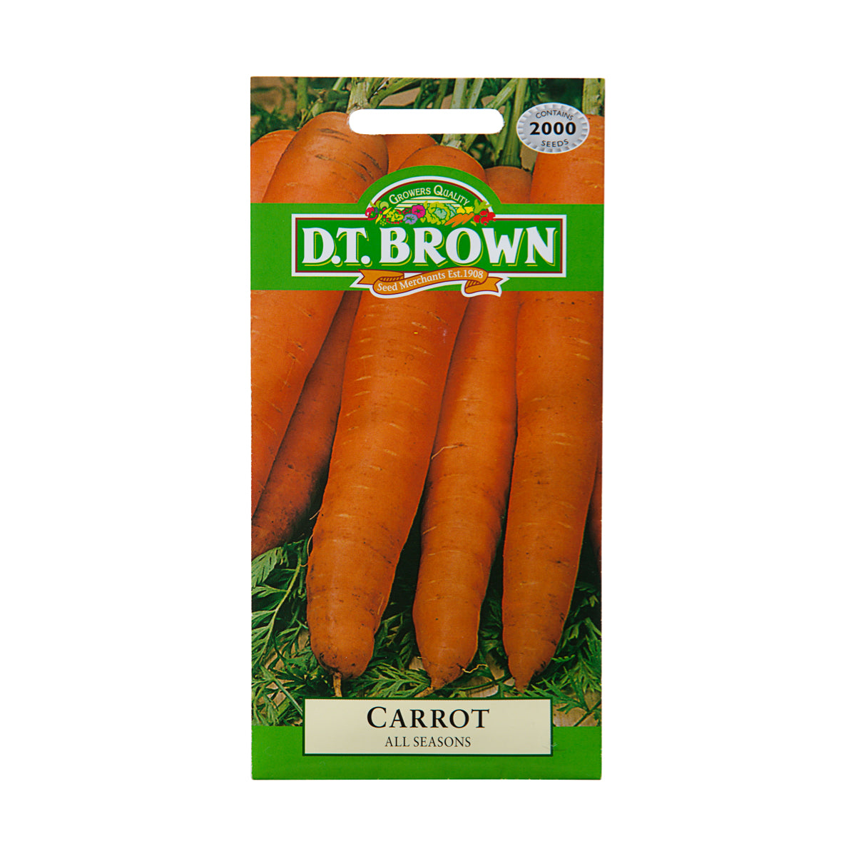 Dt Brown All Seasons Carrot Seeds 2000pc