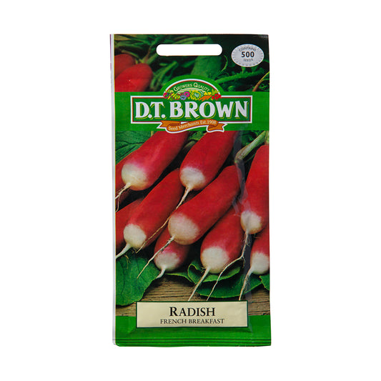 Dt Brown French Breakfast Radish Seeds 500pc