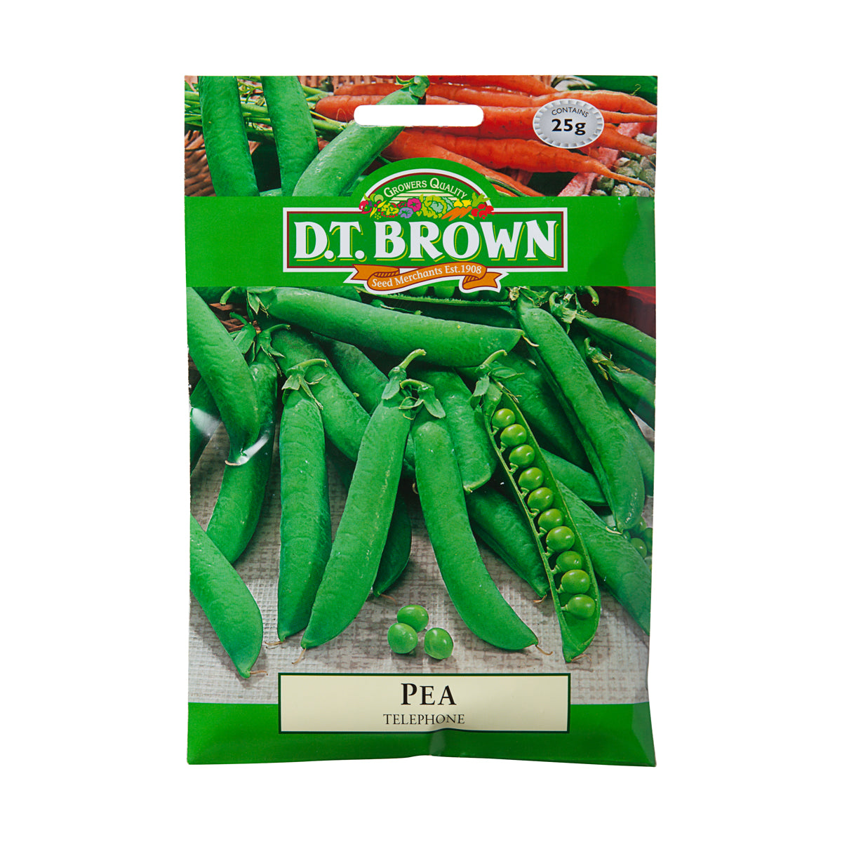 DT Brown Telephone Pea Seeds 25g