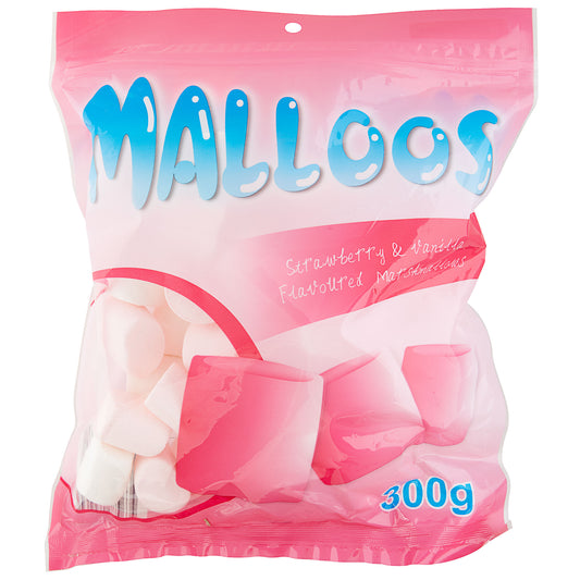 Malloos Strawberry & Vanilla Marshmallows Sharebag 300g